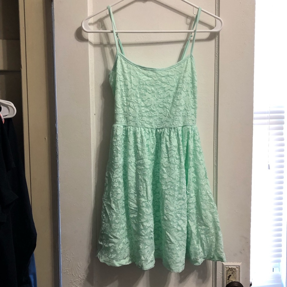 Mint green flowy dress